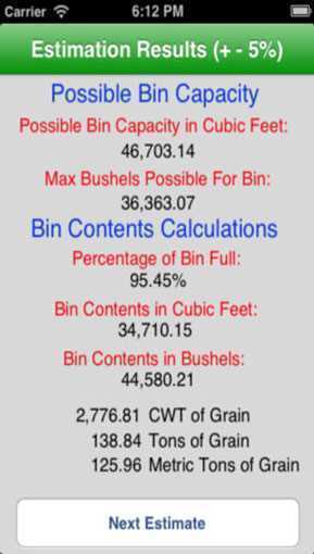 grain bin contents calculator agriculture apps farms com grain bin capacity charts