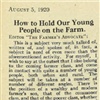 How to Hold Our Young People on the Farm image 1 