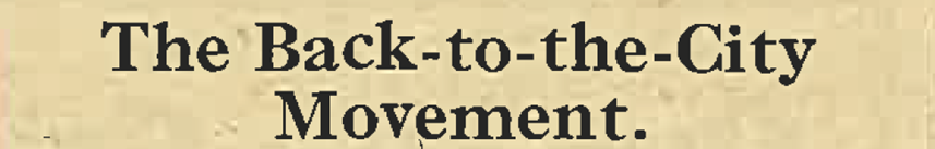 The Back-to-the-City Movement
