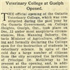 Veterinary College at Guelph Opened image 1 